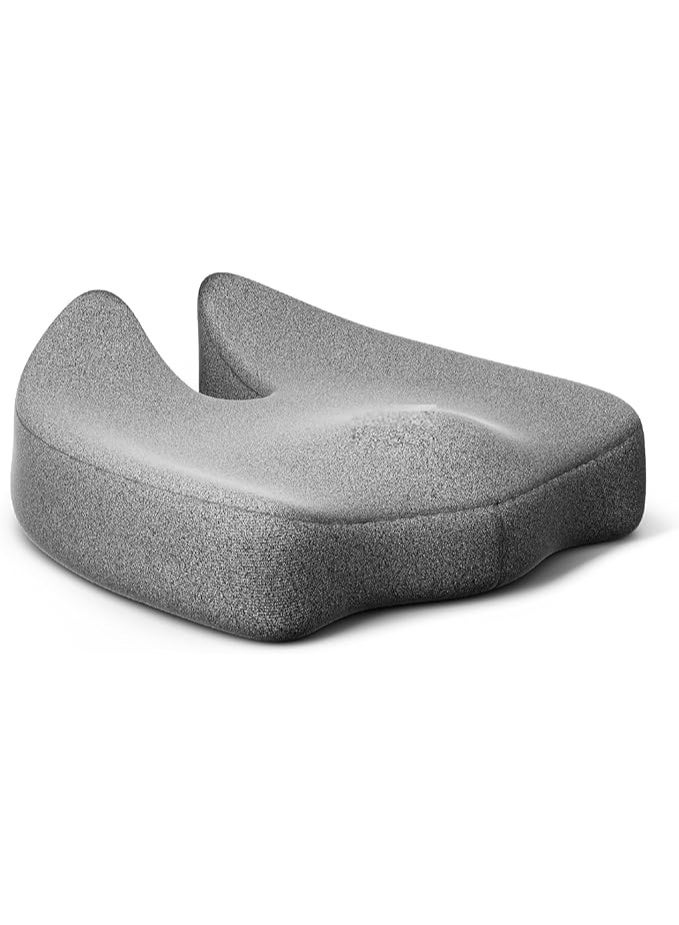 مخدة جلوس طبية فوم ميموري لدعم أسفل الظهر وتخفيف ضغط العصعص، وسادة كرسي مريحة للجلوس الطويل 18×18×4 بوصة - Image 1